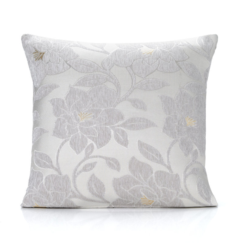 Croy Square Throw Cushion, Cream/Silver