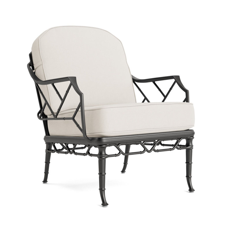 Calcutta Outdoor Lounge Chair, Fusion Natural, Textured Pewter