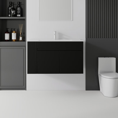 Meuble-lavabo flottant avec lavabo
