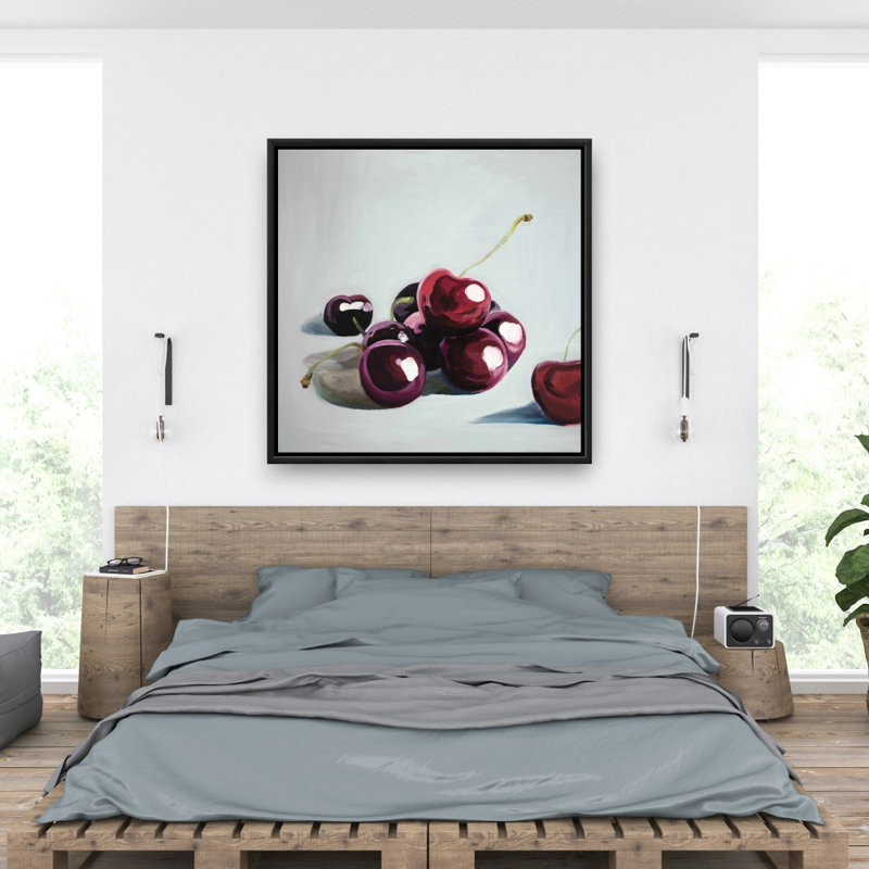 "Cerises foncées brillantes" sur toile