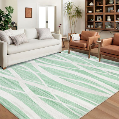 Modern Area Rug Washable Rug Large Living Room Rug Indoor Soft Throw Rugs Ultra-Thin Non-Shedding Bedroom Rug Foldable Low Pile Non Slip Accent Carpet for Dining Nursery Farmhouse Home Office