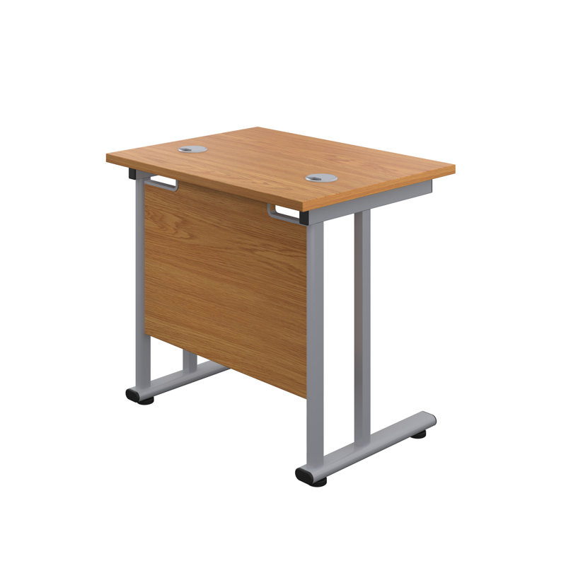Bouton Metal Base Desk Shell, White, Silver
