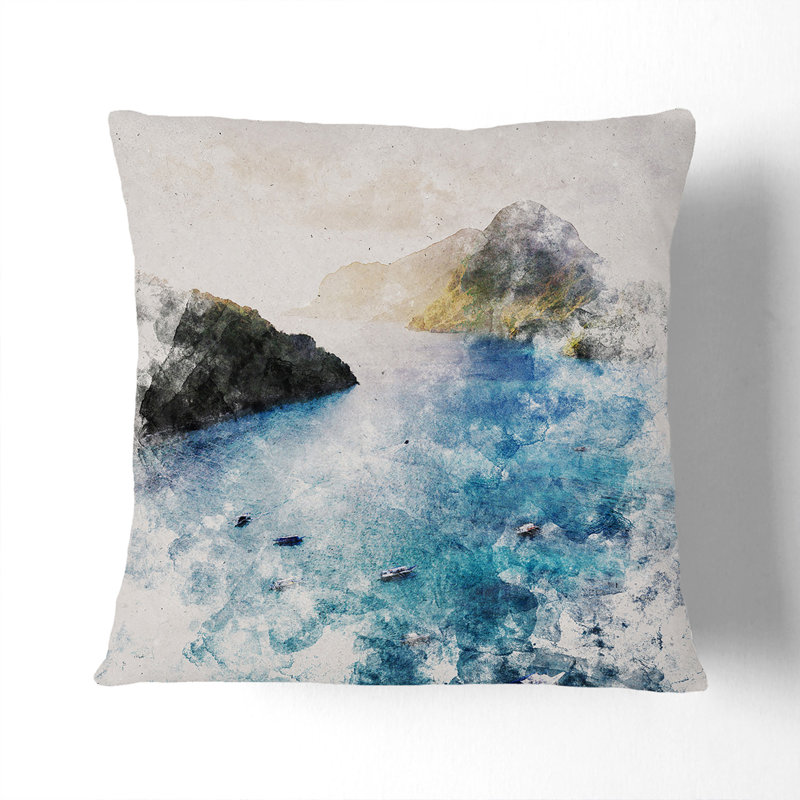 Square Cushion, White, 55cm H x 55cm W x 20cm D