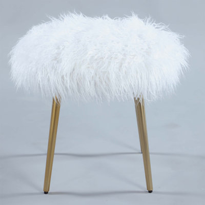 Leopard Print Chenille Ottoman - Plush Upholstered Accent Footrest With Soft Texture, Modern Animal Print Stool For Bedroom Or Entryway