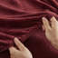 Burgundy 4 Pcs Queen Sheet 100% Ultra - Soft And Cozy Machine Washable Flat Fitted Sheets 2 Pillowcases Brushed Both Sides