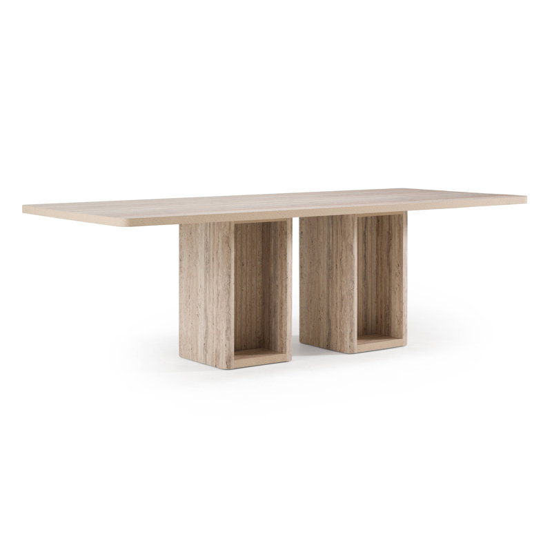 Jesper Faux Travertine Dining Table