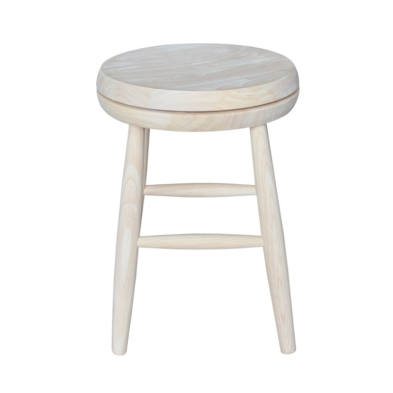  Bailey-Mai Swivel Solid Wood Stool, Short Stool (19.7" Seat Height)