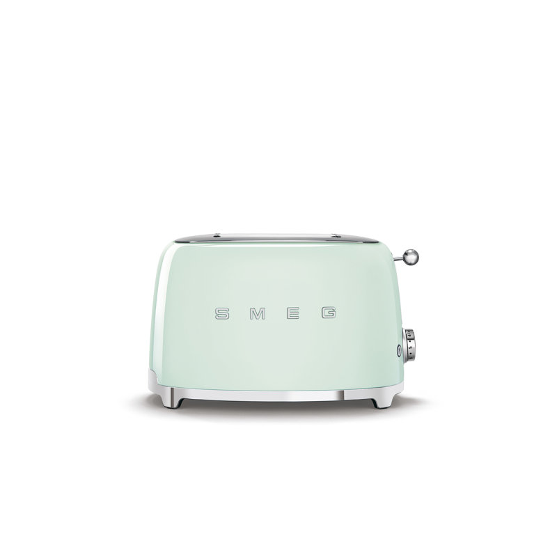 Smeg TSF01 50's Style Retro Two Slice Toaster, Pastel Green