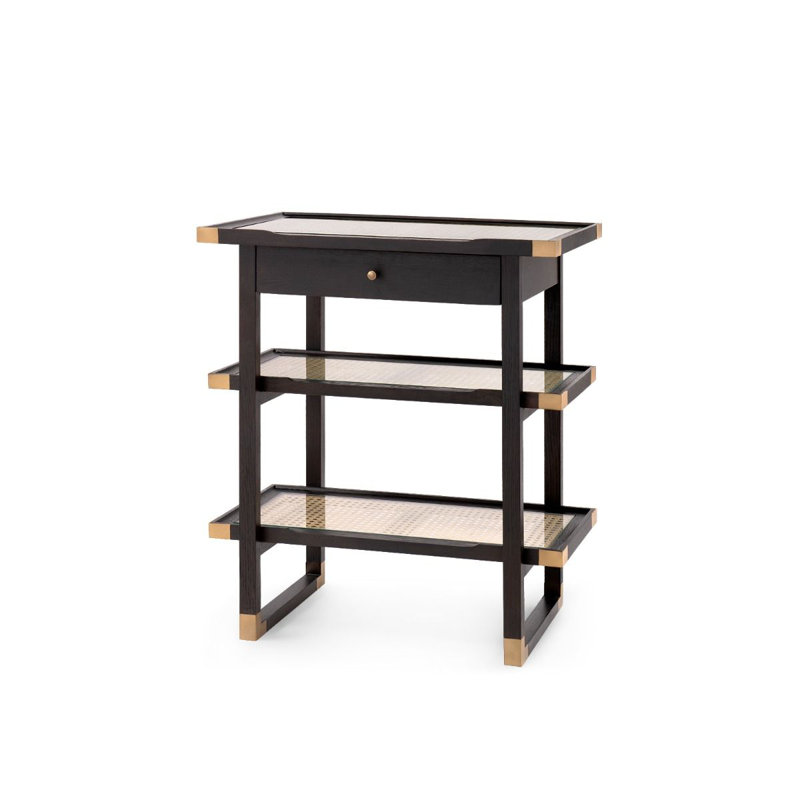 Austin Glass End Table, Espresso
