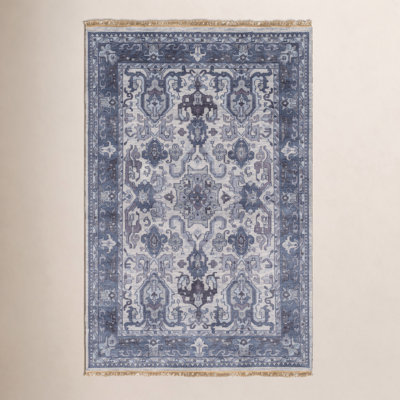 Mulane NZ Wool Navy/Light Gray/Ivory Rug
