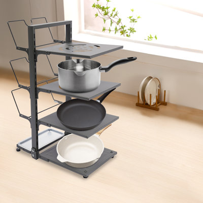 Rangement de casseroles et comptoirs 4 niveaux