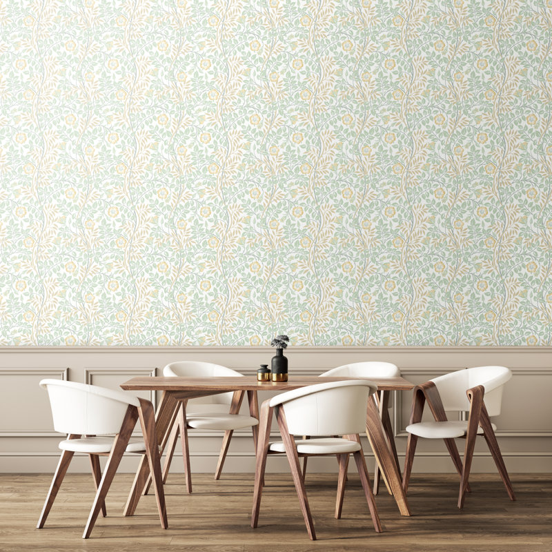 Padstow 10m x 50cm Matte Wallpaper Roll, Soft Mint