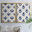 Motif de fleurs indigo I, toile encadrée de qualité supérieure - prête à être accrochée-1543131234-1543131233