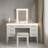 7-Drawer Vanity Desk With Mirror And Lights And Stool-943231562