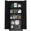 Armoire en métal avec 4 tablettes