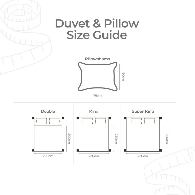 MHG Living Duvet Cover Set Oxford Grey Baratta Stitch Design Cotton Bedding - Includes 2 Pillowcases, Super King