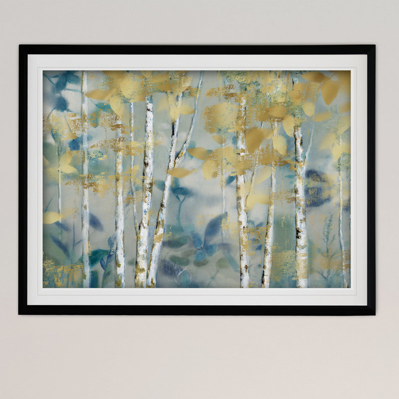 «Gilded Forest I», reproduction de peinture acrylique encadrée, Noir, H 24 po x l 30 po x P 1,5 po