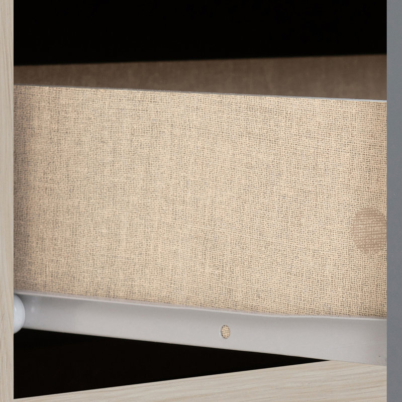 Cascio 3 Door Wardrobe, Grey Gloss/Light Oak Effect Veneer