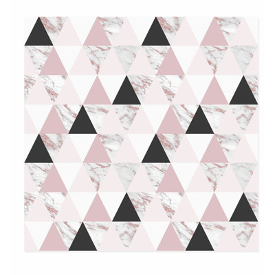 Abstract Triangle Pattern I Mid-Century Modern Unframed Art Print