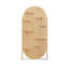 Paravent de chambre ovale en bois massif à 2 panneaux Nordic Style-222719202-222719213