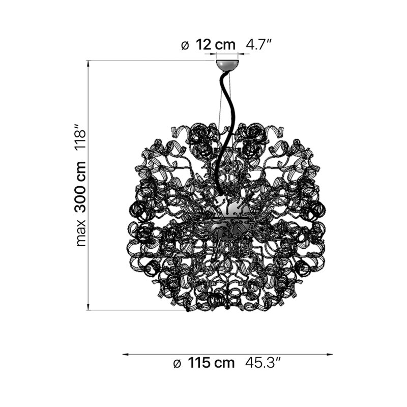 Astro 18 - Light Chandelier, Amber