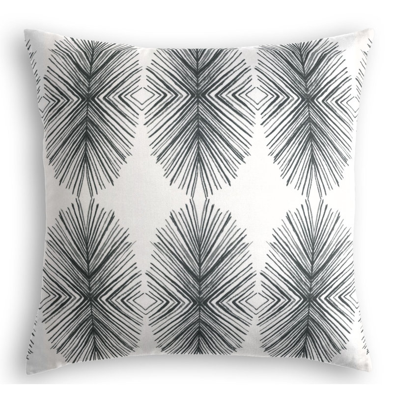 Wing It Cotton Reversible Throw Pillow, 20" x 20", Lunar