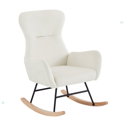 Chaise berçante en tissu