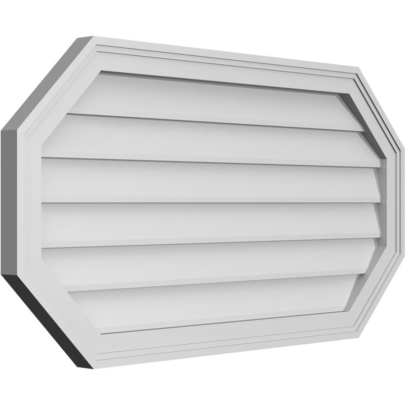Évent horizontal gondole allongé en surface octogonal Signature, H 20 po x l 38 po x P 1,5 po
