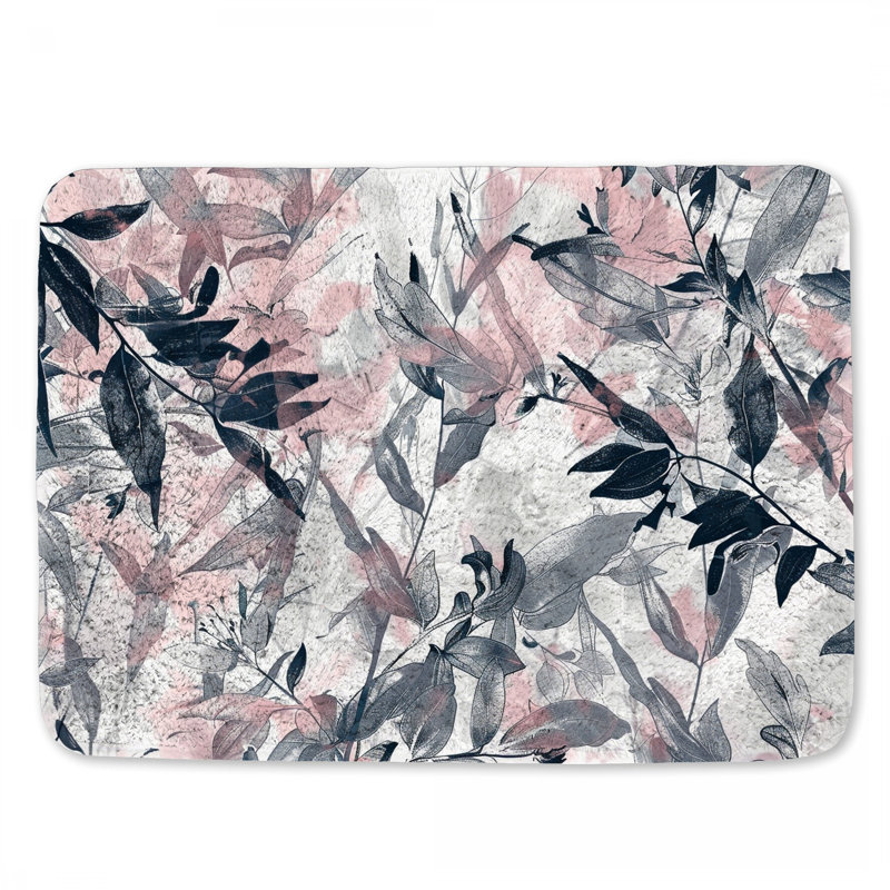 Tapis de bain feuilles feuilles, L 24 po x l 17 po