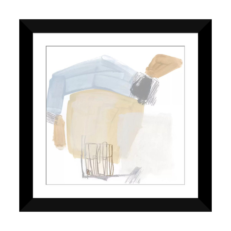 « overture iv », impression sur toile, Papier beaux-arts encadré noir, Blanc, H 24 po x l 24 po x P 1 po