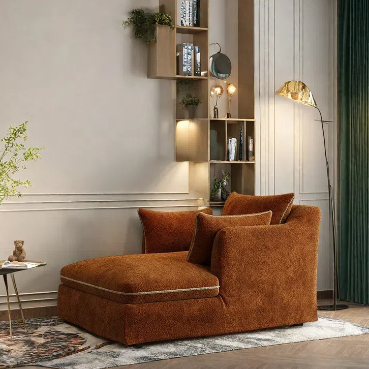 Chaise longue créative simple et créative, Sucre brûlé