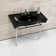 Ceramic Rectangular Console Bathroom Sink with Overflow