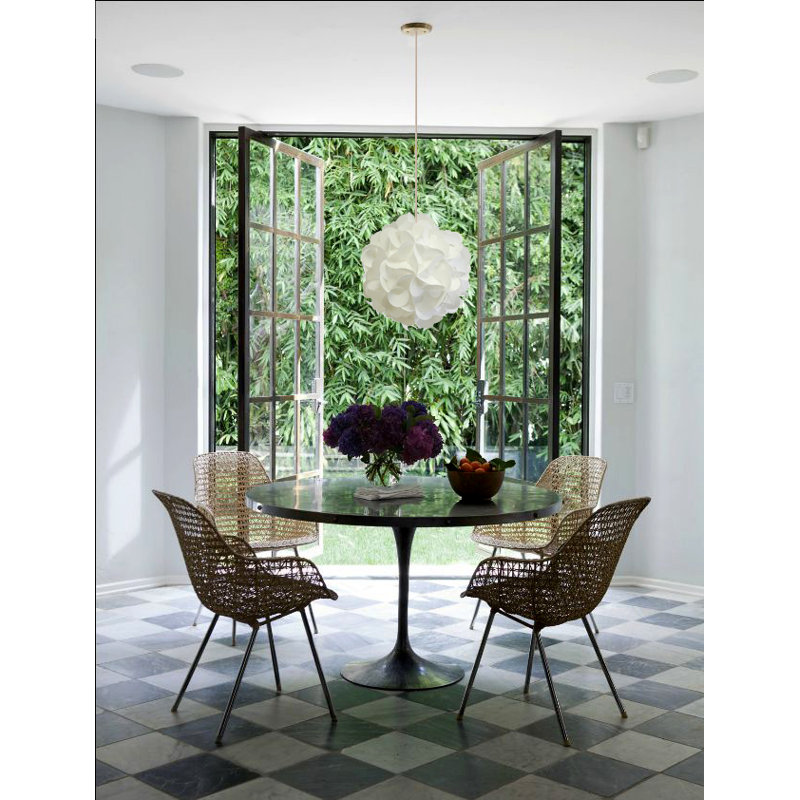 Akari Lanterns Medium Rounds Hanging Pendant Light - Cool white glow, 18" H x 18" W