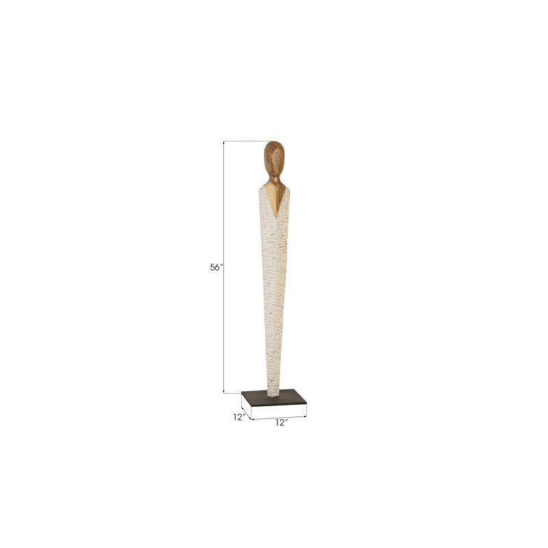 Vested Female Statue, 56" H x 12" W x 12" D