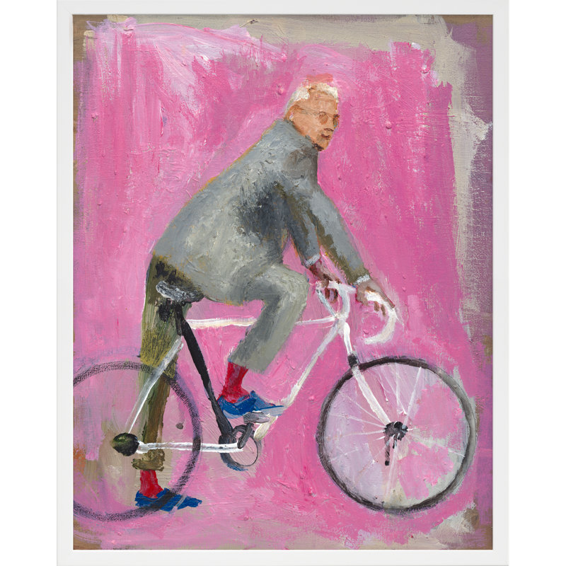Red Socks par Simon Schneiderman - Reproduction d'art sur papier encadrée, H 38 po x l 30 po x P 1,25 po, Bois blanc