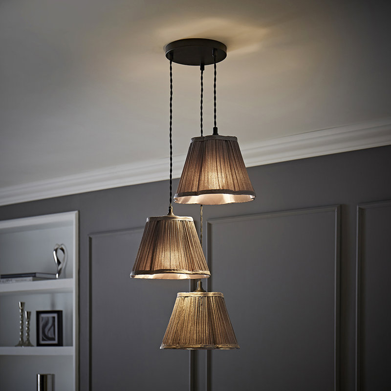 3 - Light Matte Black Pendant, No