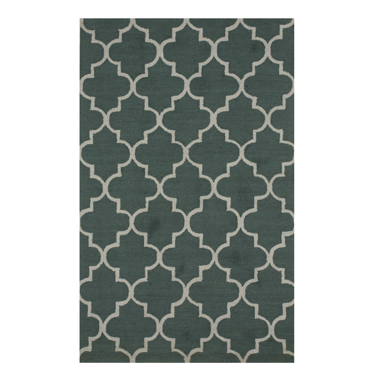 Durrant Green Hand Tufted Wool Area Rug