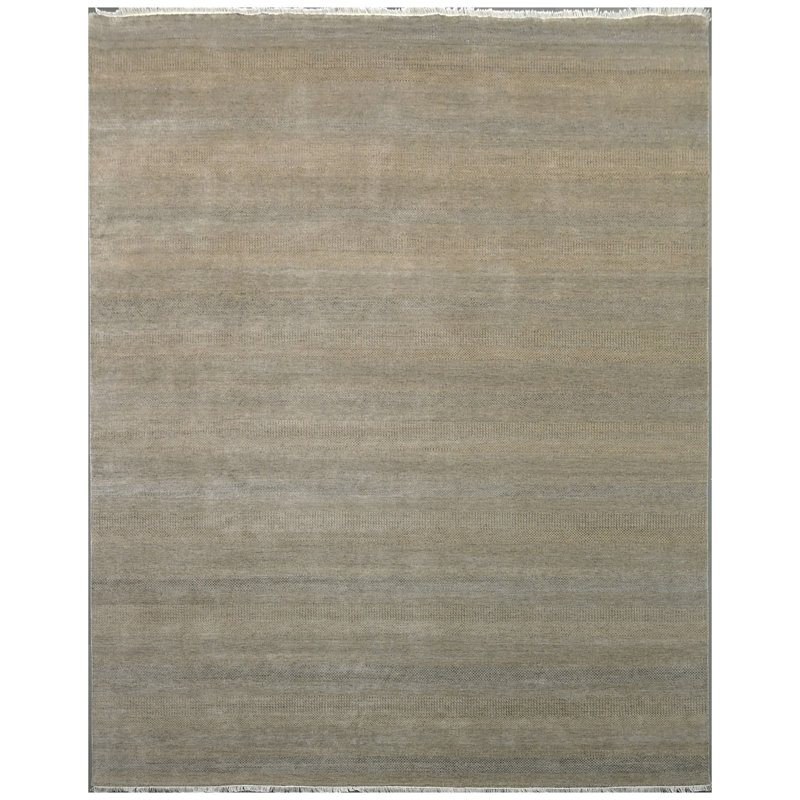 Tapis naturel et noir noué à la main de haute qualité