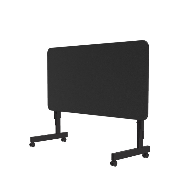 Thermal Fuse Flip Top Table, 31" H x 48" W x 24" D, Matte Black