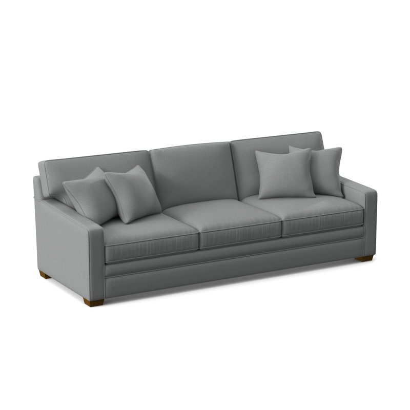 Gramercy Park Sofa, Light Blue Performance Fabric; 0851-55, Havana Finish