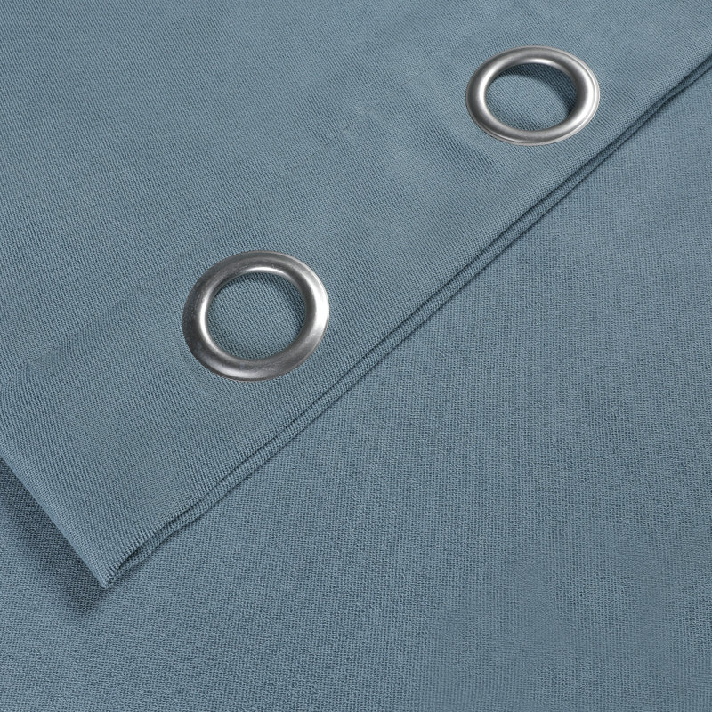 Crellin Blackout Curtain Single Panel, Aqua, 52" W x 108" L