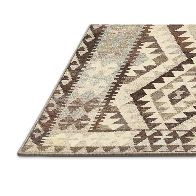 Tapis beige/brun contemporain, Rectangle 7 pi x 9 pi