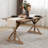 Rectangular Solid Pine Farm Dining Table with X-Style Legs