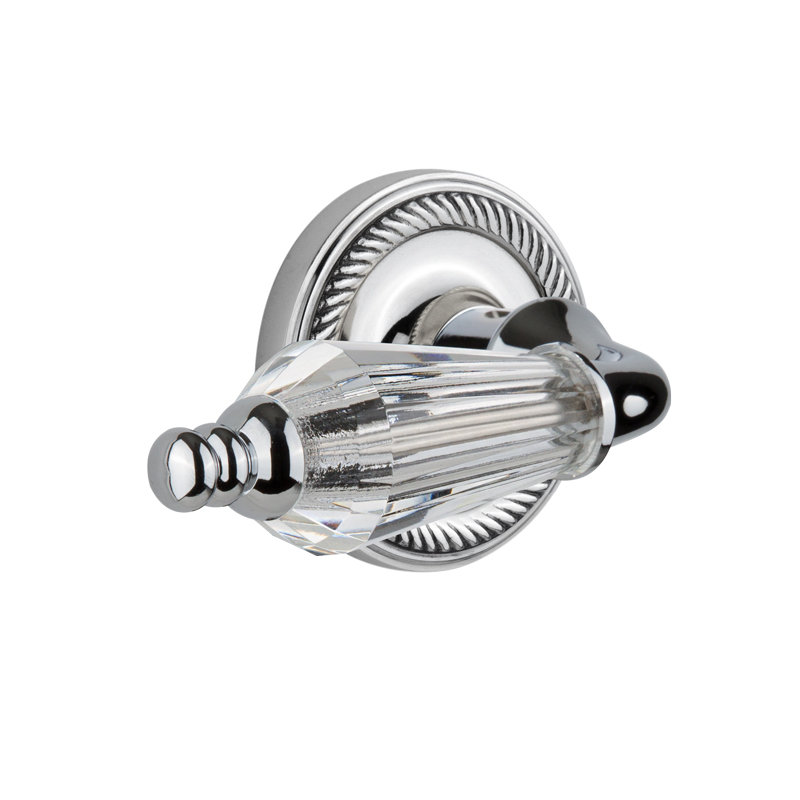 Rope Rosette Single Dummy with Parlour Lever, Bright Chrome