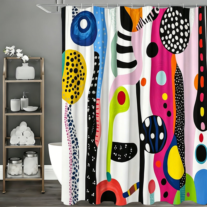 Rideau de douche avec crochets inclus, H 72 po x l 72 po