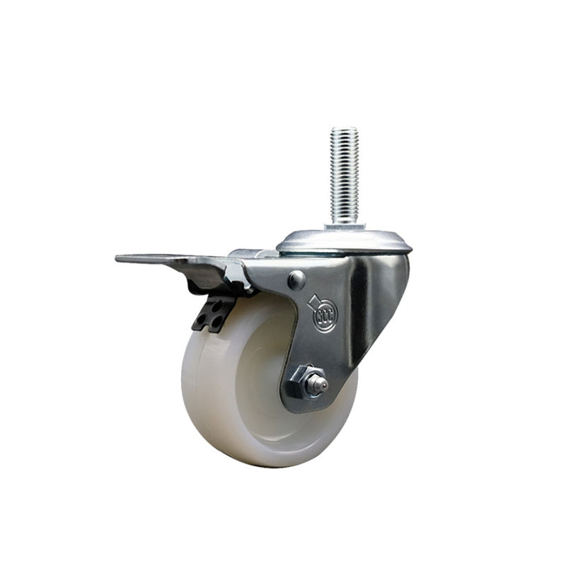 Swivel ½ Inch Threaded Stem Caster Set with Total Lock Brake SCC