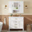 Armoire à pharmacie 36 po, armoire de rangement murale pour salle de bain, armoire murale moderne avec miroir, armoire à miroir avec 3 portes (ne pas inclure le meuble-lavabo)-2109611074