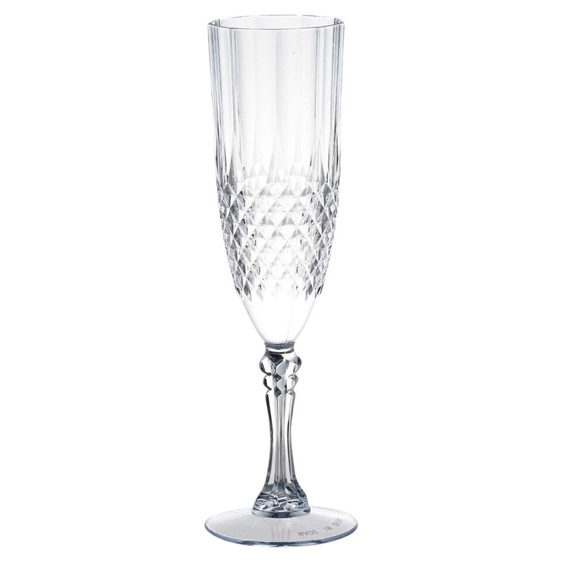 Anthea 200ml Reusable Plastic Champagne Glasses Set