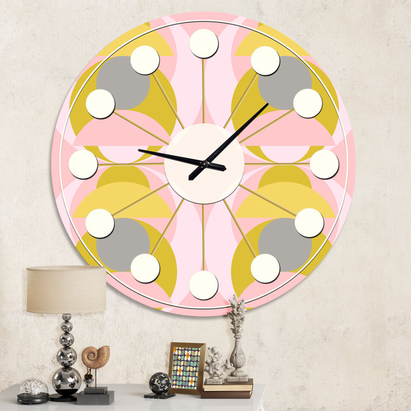 Horloge murale rétro Mid-Century, Moyenne