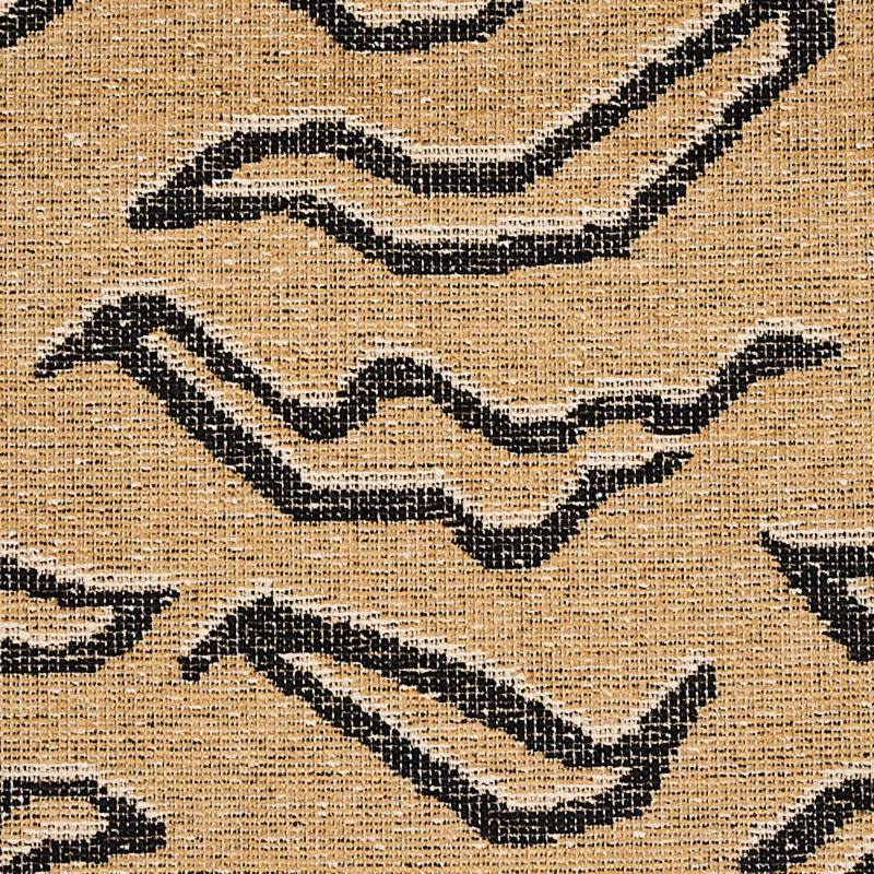 Tissu Kata, Chameau / noir
